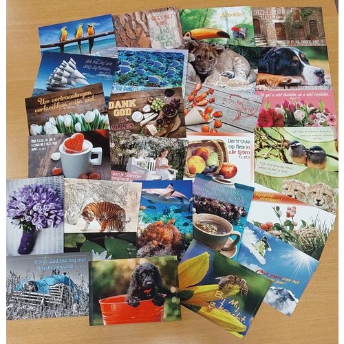 Mix pakket van 27 verschillende ansichtkaarten serie 23