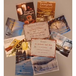 Mix pakket eindejaarskaarten (1 stuk = set van 10 verschillende ansichtkaarten)