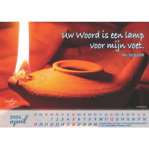 Bureaukalender: In Uw schuilplaats 2026
