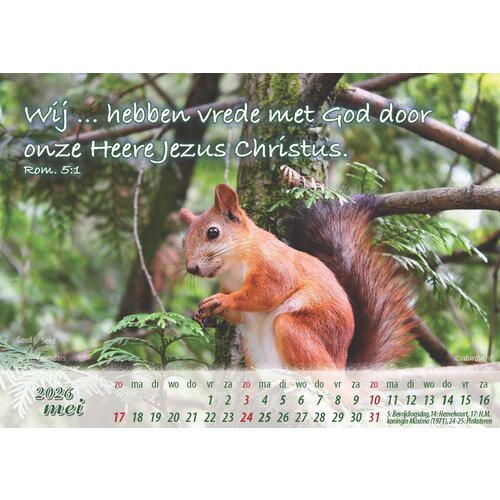 Bureaukalender: In Uw schuilplaats 2026