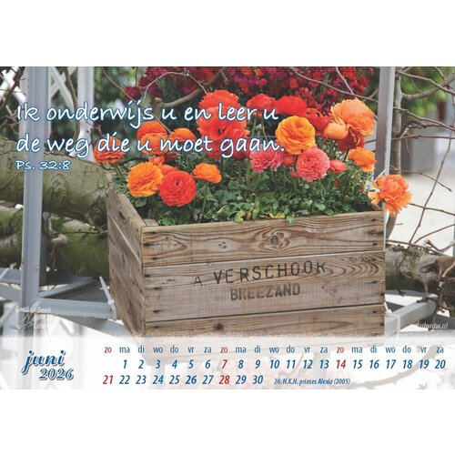 Bureaukalender: In Uw schuilplaats 2026