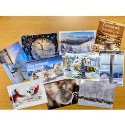 Mix pakket eindejaarskaarten (1 stuk = set van 10 verschillende ansichtkaarten)
