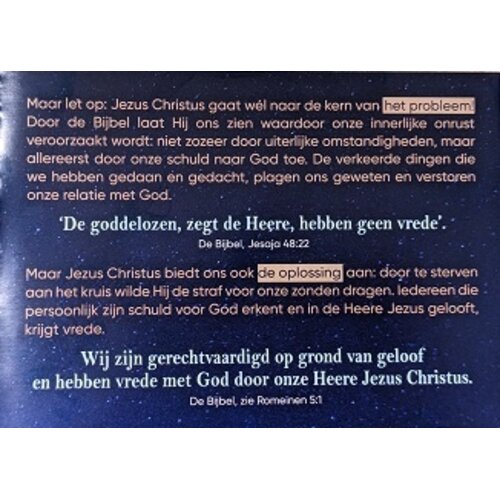 Traktaat:  Vrede en zekerheid in het nieuwe jaar (1 stuk = set van 10 traktaten)