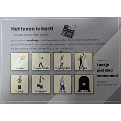 Het leven is kort! ( 1 stuks = set van 10 dezelfde traktaten/ kaarten)