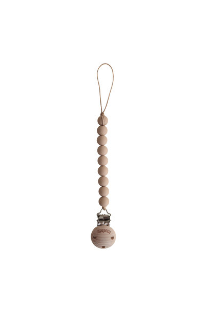 Cleo fopspeenketting pale taupe/wood
