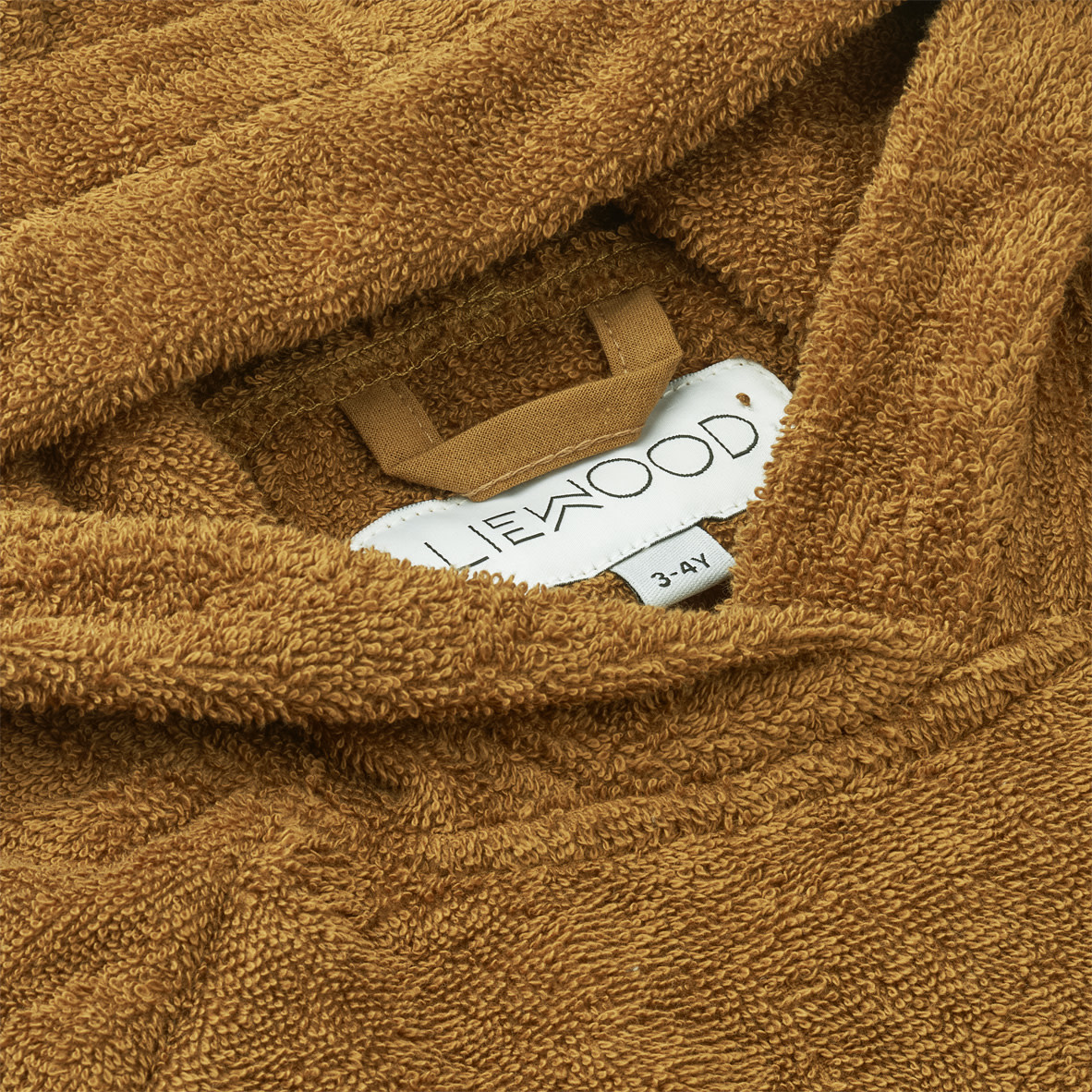 Ilja bathrobe poncho rabbit golden caramel-2