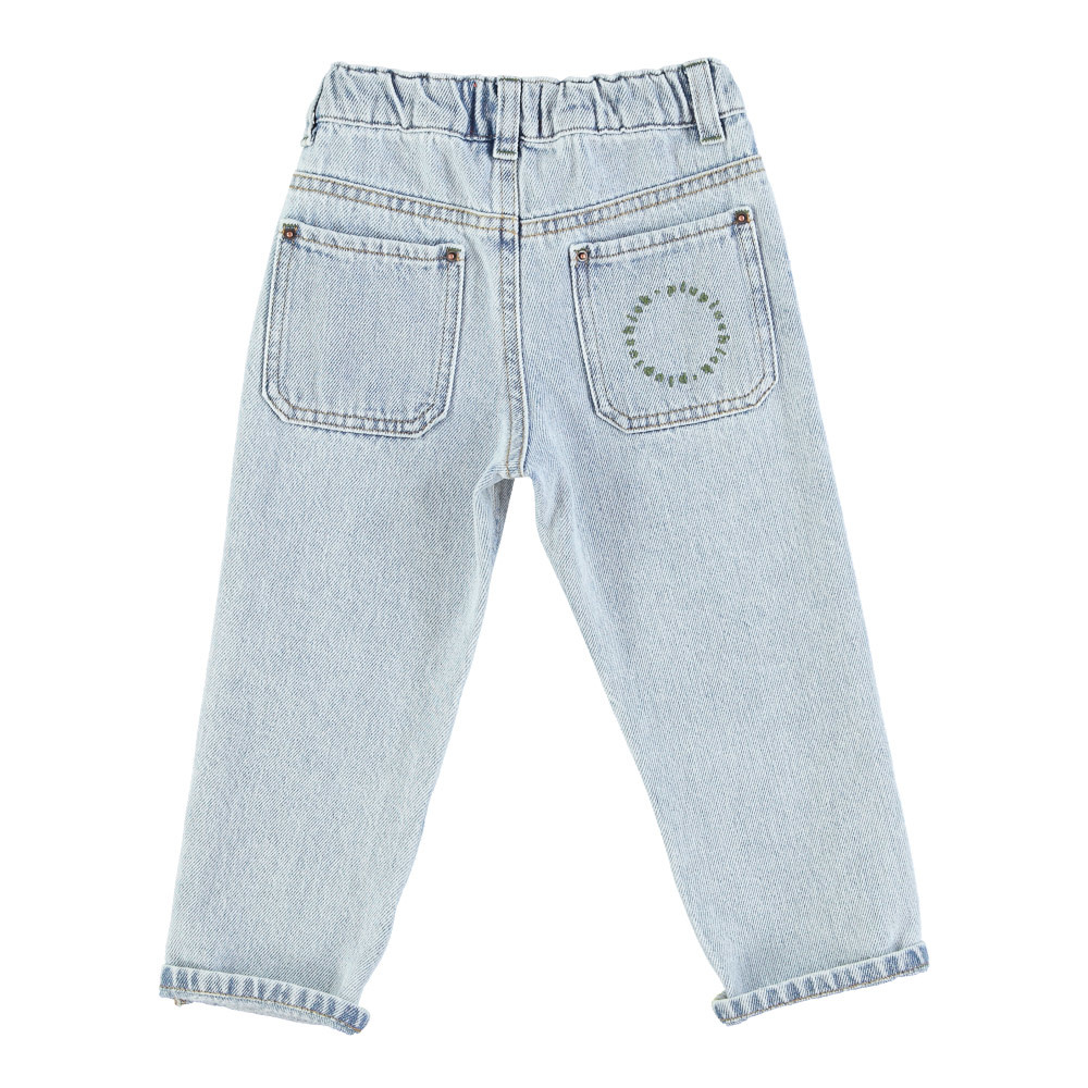 Denim trousers washed light blue-2
