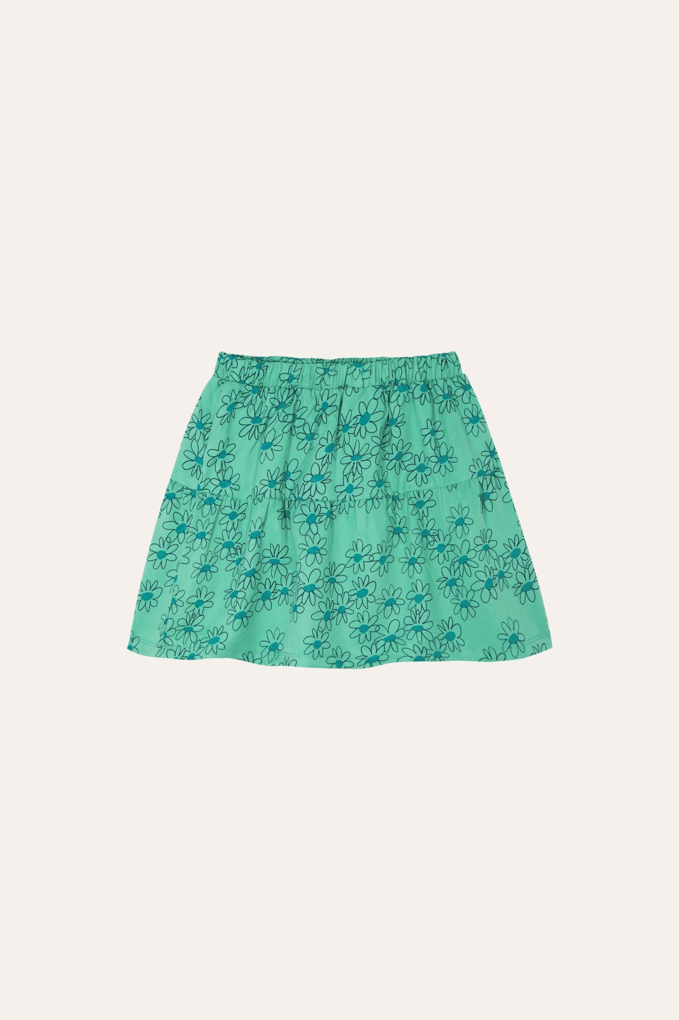 Green daisies skirt-1