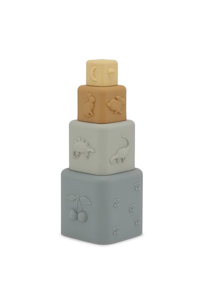 Silicone stacking tower quarry blue