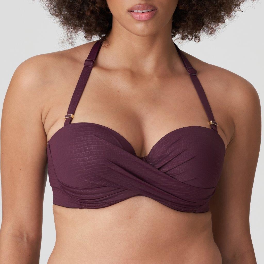 PrimaDonna SWIM Prima Donna Swim Dalyan strapless bikini C-F wine