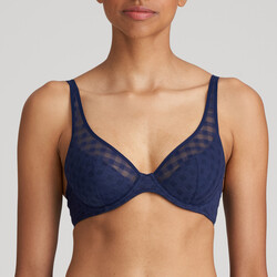 Jereme plunge bh halve mousse cup D-E saffier blauw