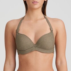 Tinjis plunge mousse top A-E golden olive