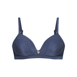 Bikini top padded B-D shiny indigo