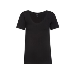 superfine organic t-shirt V- hals 36-48 zwart