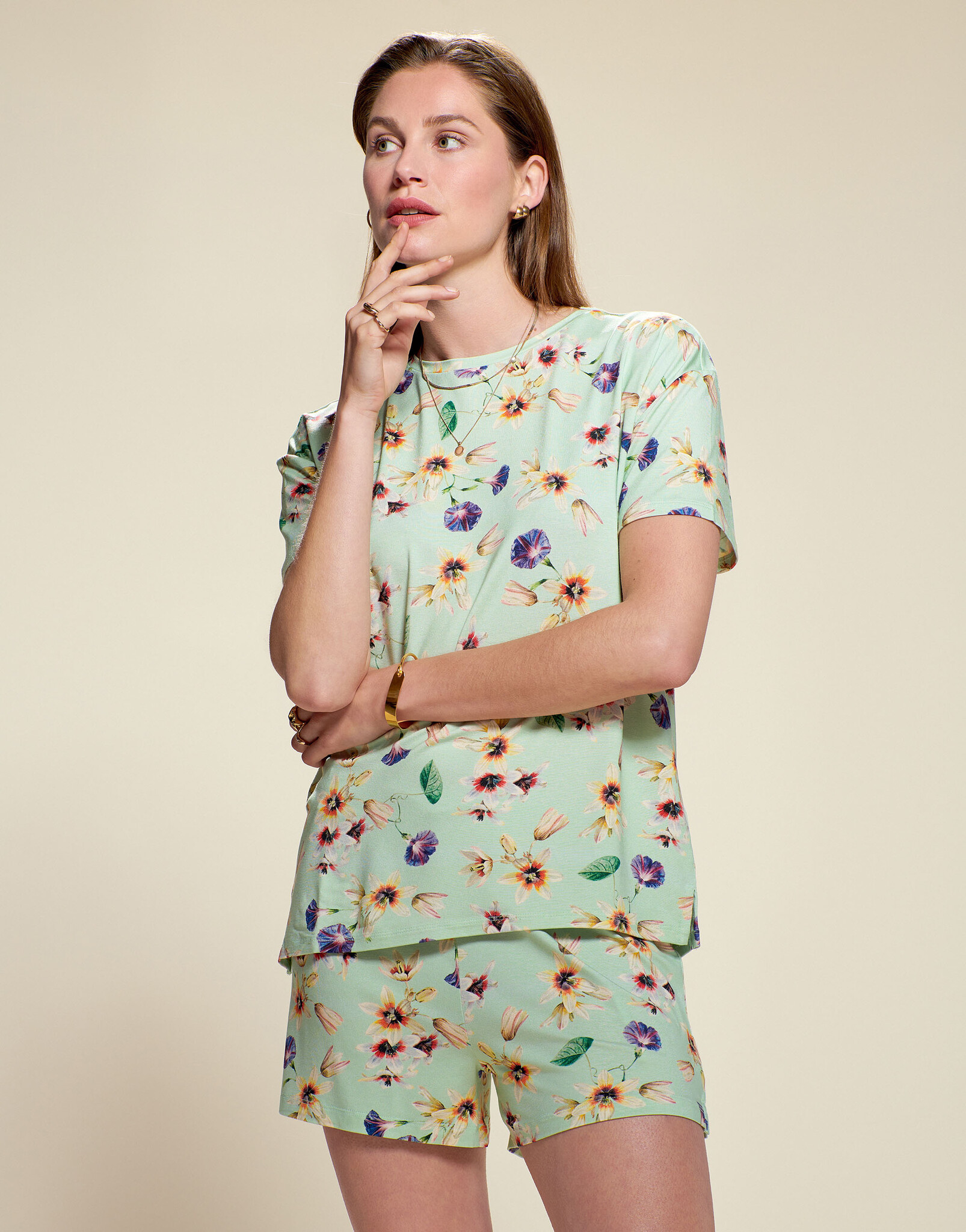 Essenza  Essenza Denna Fiorre top S-L subtle green