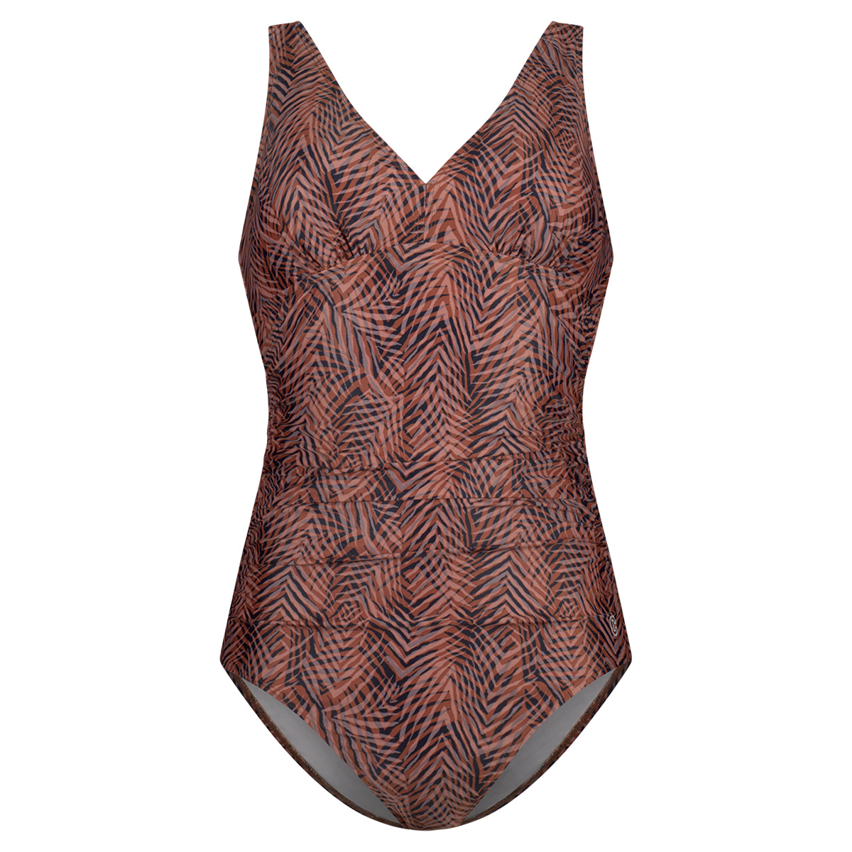 Ten Cate Ten Cate Badpak met overslag  36-40 summer leaves navy