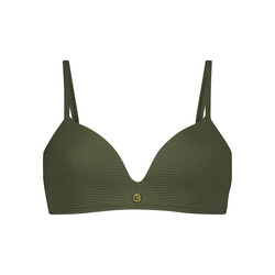 Plunge bikini top B-D deep olive