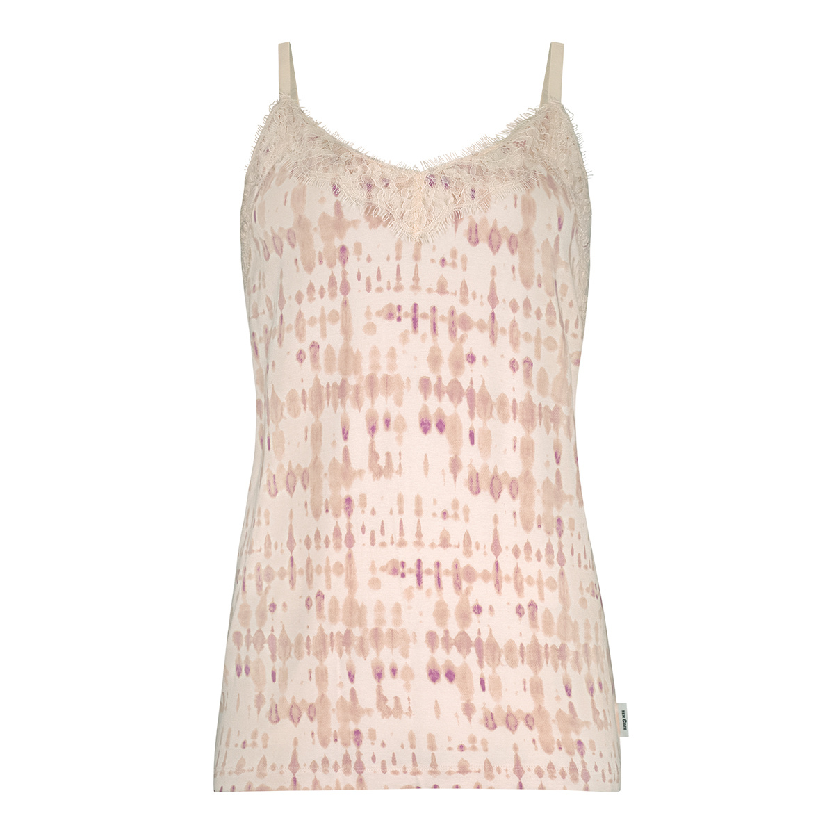 Ten Cate Ten Cate Pyjama set v-neck lace S-XL powder blush batik