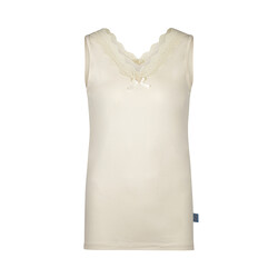 Dames Pyjama Lace Top S- M off white