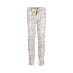 Dames Pyjamabroek Bloemen L-XXL off white