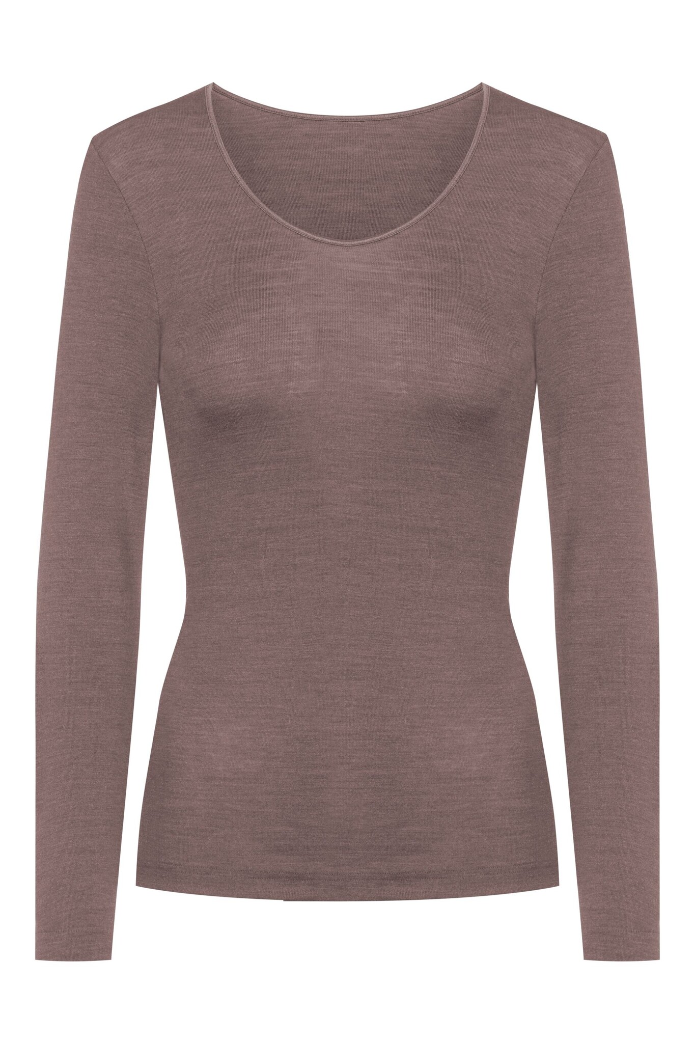 MEY Mey Wool Love shirt long sleeve 38-44 milk'n coffee