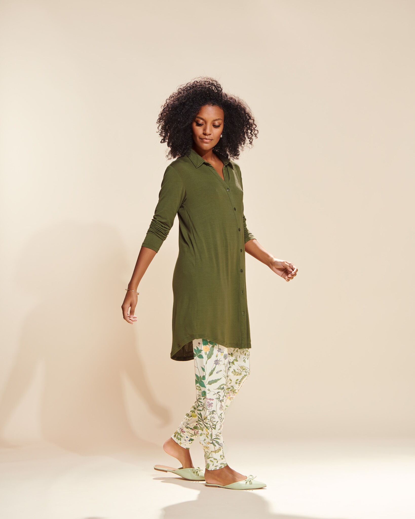 Essenza  Essenza Valentina uni nachthemd S-L moss