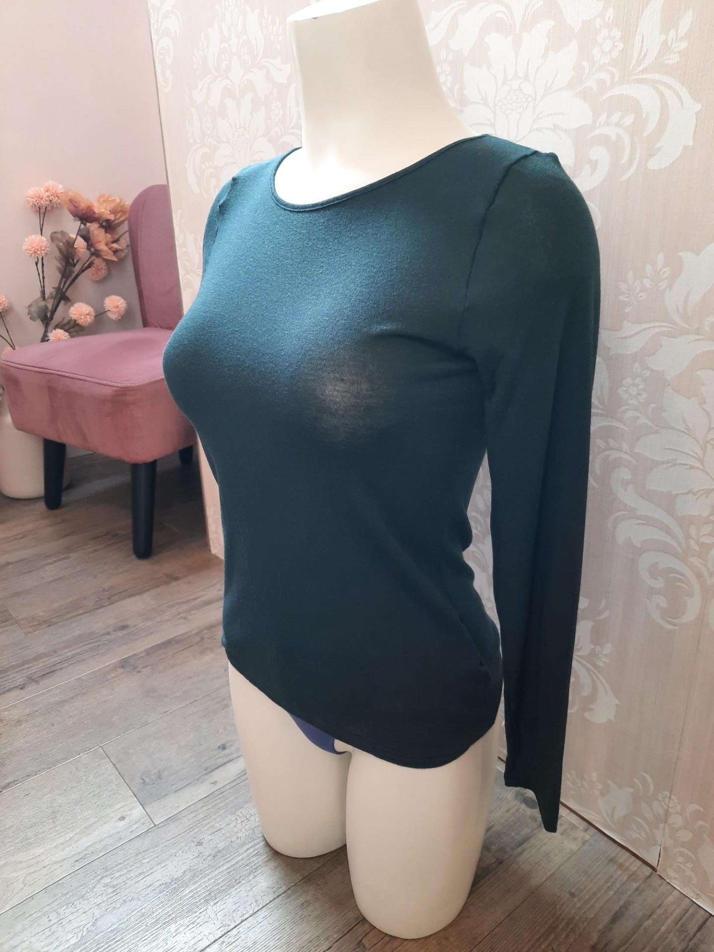 Oroblu Oroblu Perfect Line Cashmere longe sleeve S-XL forest green