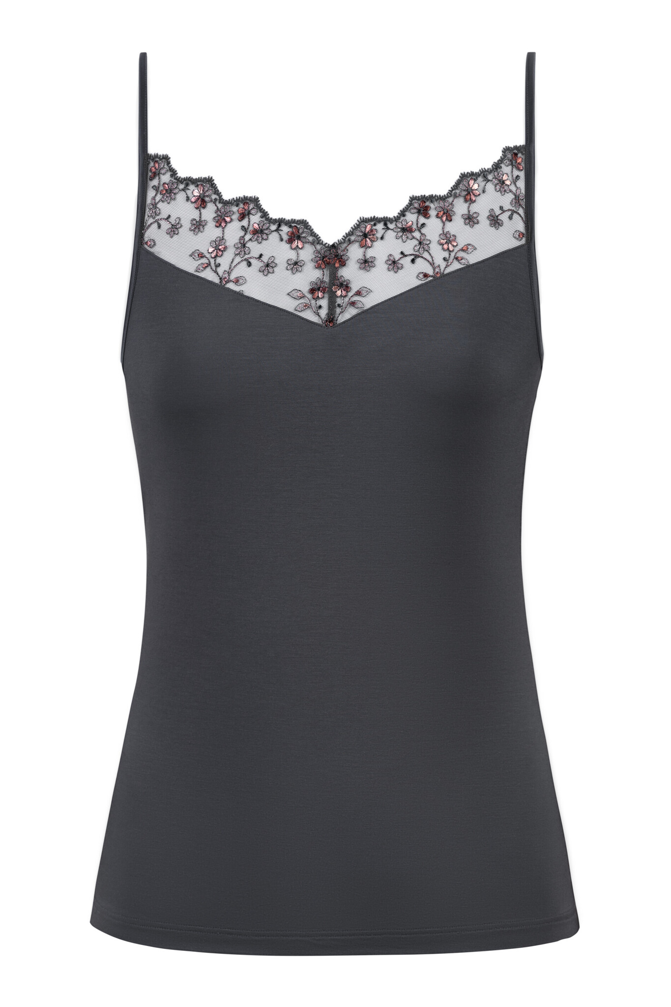 MEY Mey Delightful spaghetti top 38-46 thunder grey