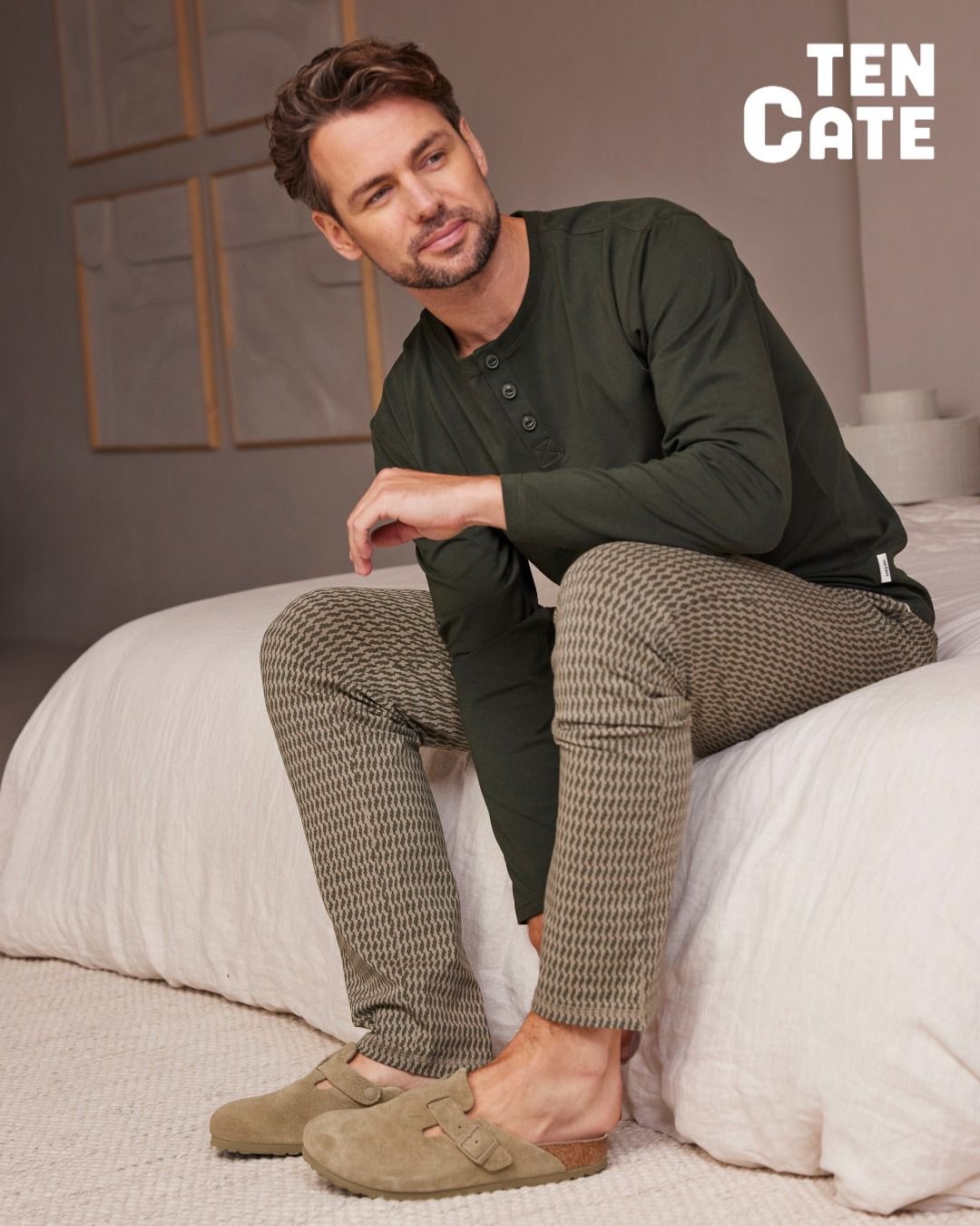 Ten Cate Ten Cate Pyjama set long sleeve L green graphic