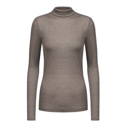 Wool Love colshirt long sleeve L-XL deep taupe