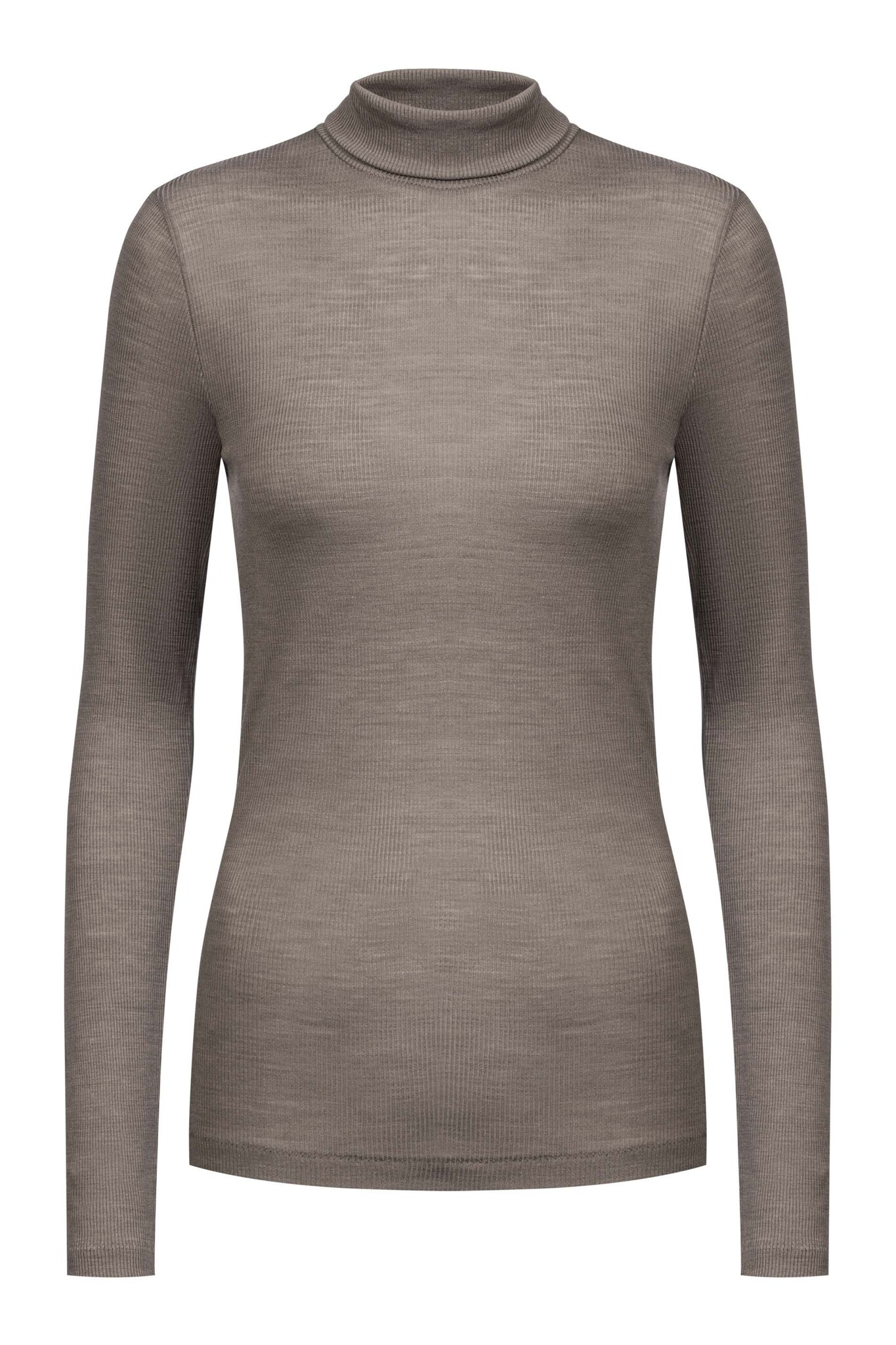 MEY Mey Wool Love shirt long sleeve L-XL deep taupe