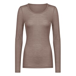 Wool Love shirt long sleeve S-XL deep taupe