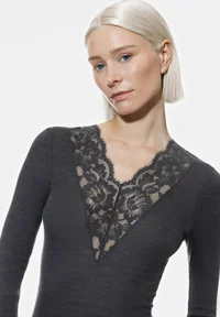 MEY Mey Wool Love body long sleeve L-XL thunder grey