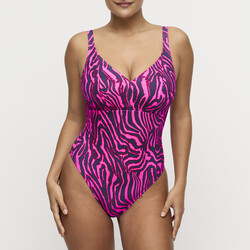 Malabo badpak beugelloos D-G hot pink zebra