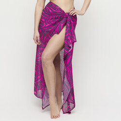 Malabo pareo one size hot pink zebra