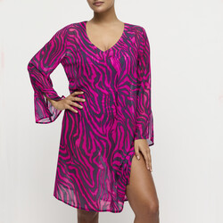 Malabo caftan 36-46 hot pink zebra