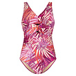 Ten Cate Ten Cate Badpak met overslag 38-46 floral leaves grape
