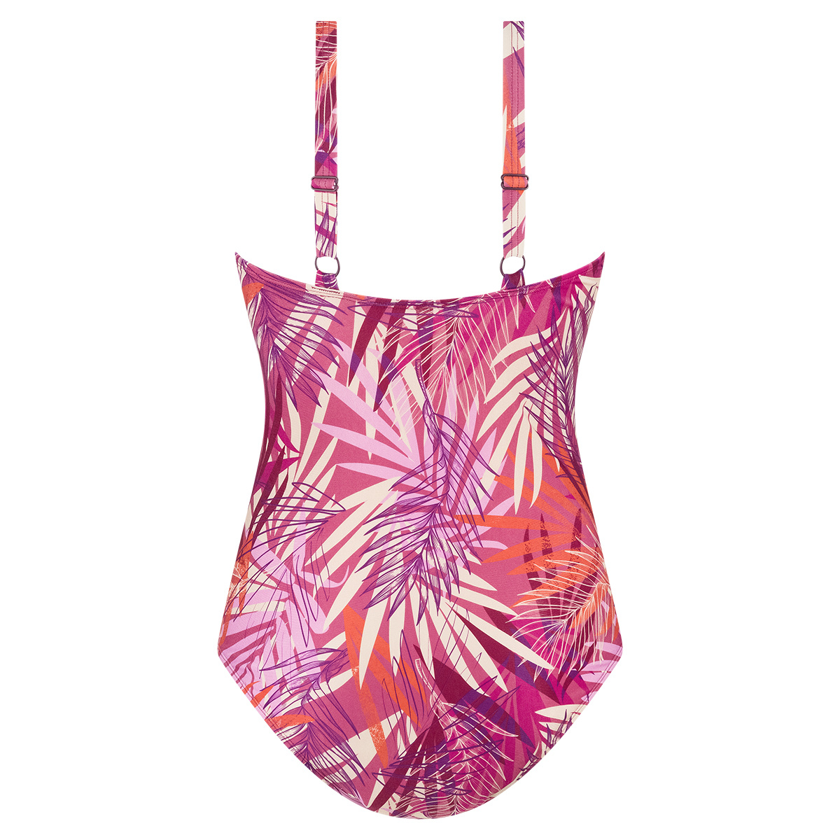 Ten Cate Ten Cate Badpak met overslag 38-48 floral leaves grape