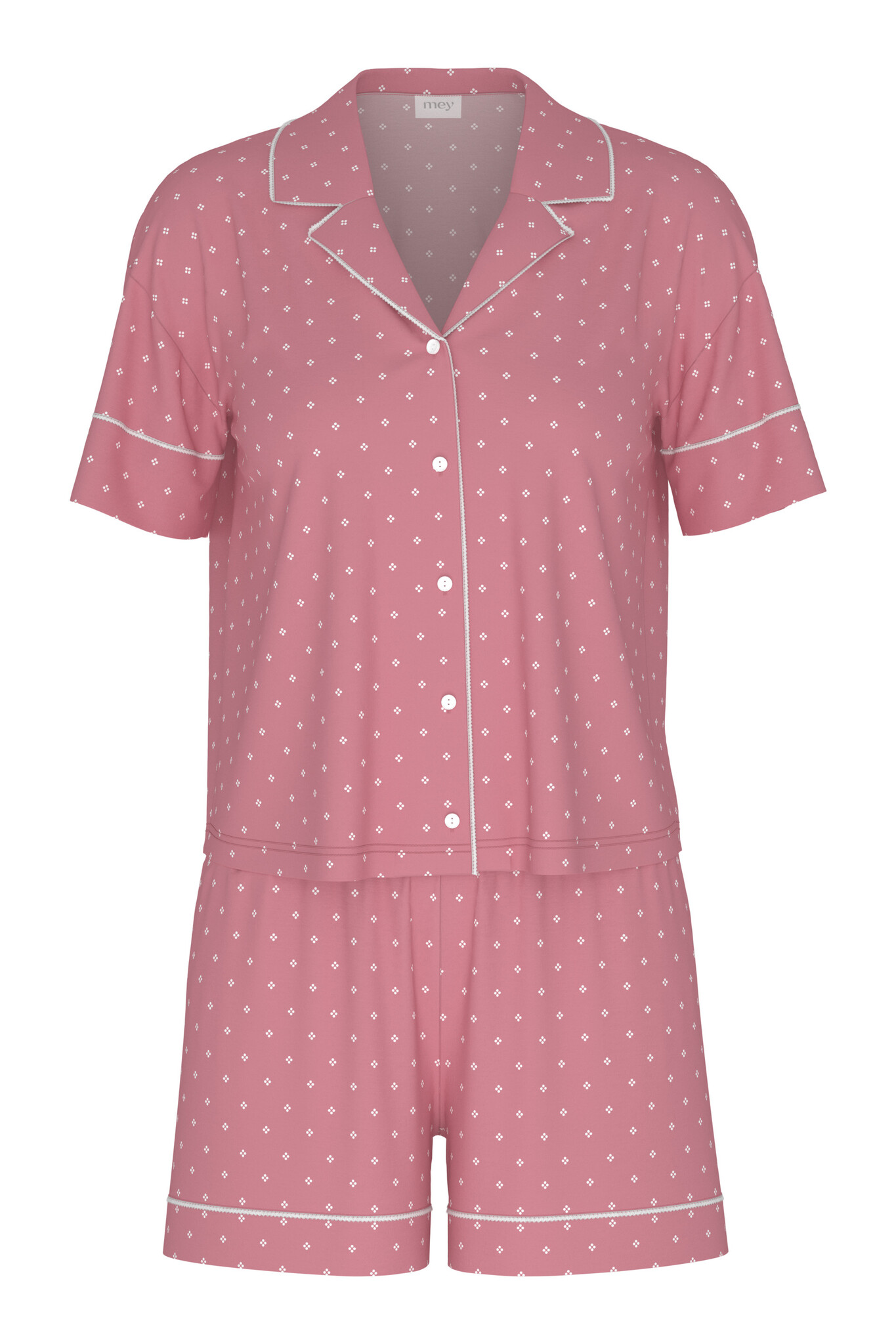 MEY Mey Pyjama crochet dots 38-44 rosewood