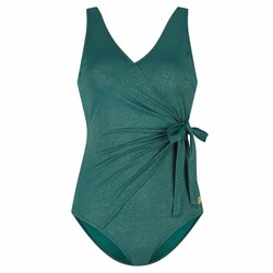 Swimsuit v-neck moussecup 38-44 bottle green
