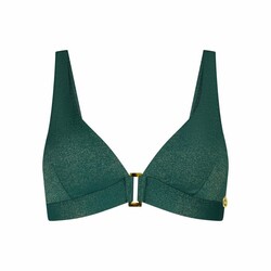 Triangle push-up bikini C-D bottle green
