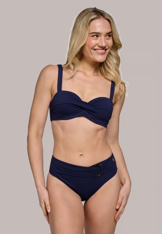 Ten Cate Ten Cate bikini top twisted padded C-F ink blue