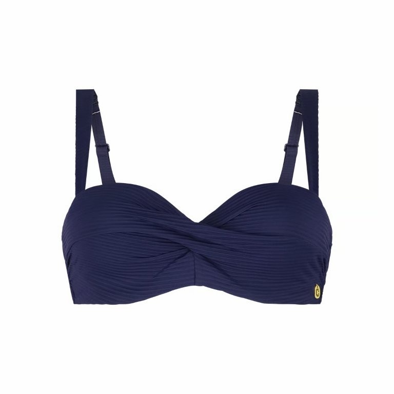 Ten Cate Ten Cate bikini top twisted padded C-F ink blue