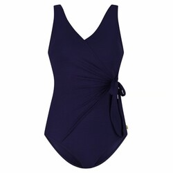 Swimsuit v-neck padded 36 ink blue