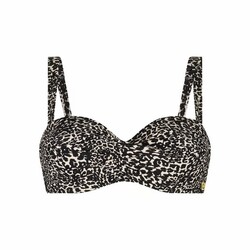 Bikini top twisted padded B-F little leopard