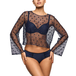 Avero top XS-L velvet blue