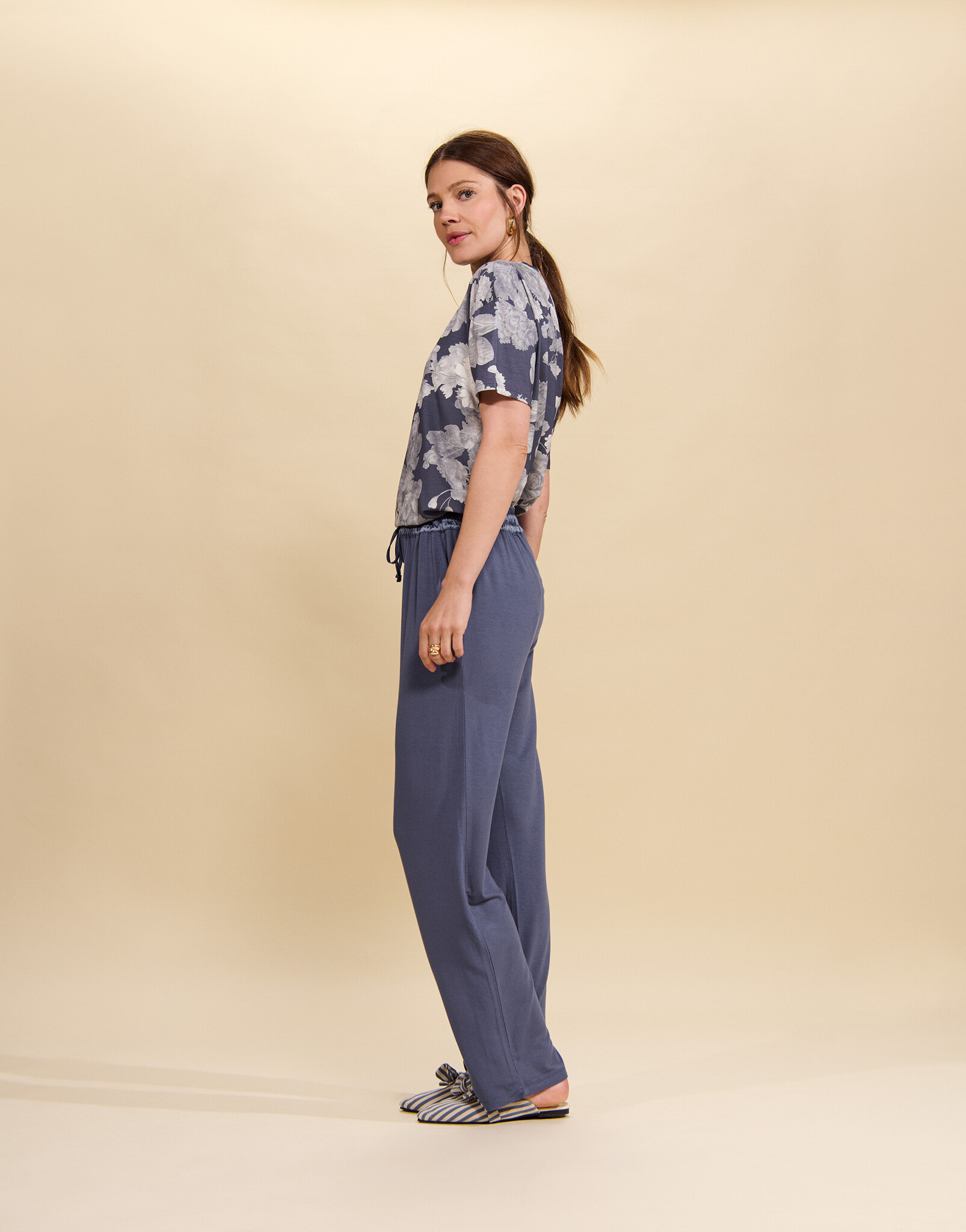 Essenza  Essenza Nora Uni lange broek M-XL nightshadow blue