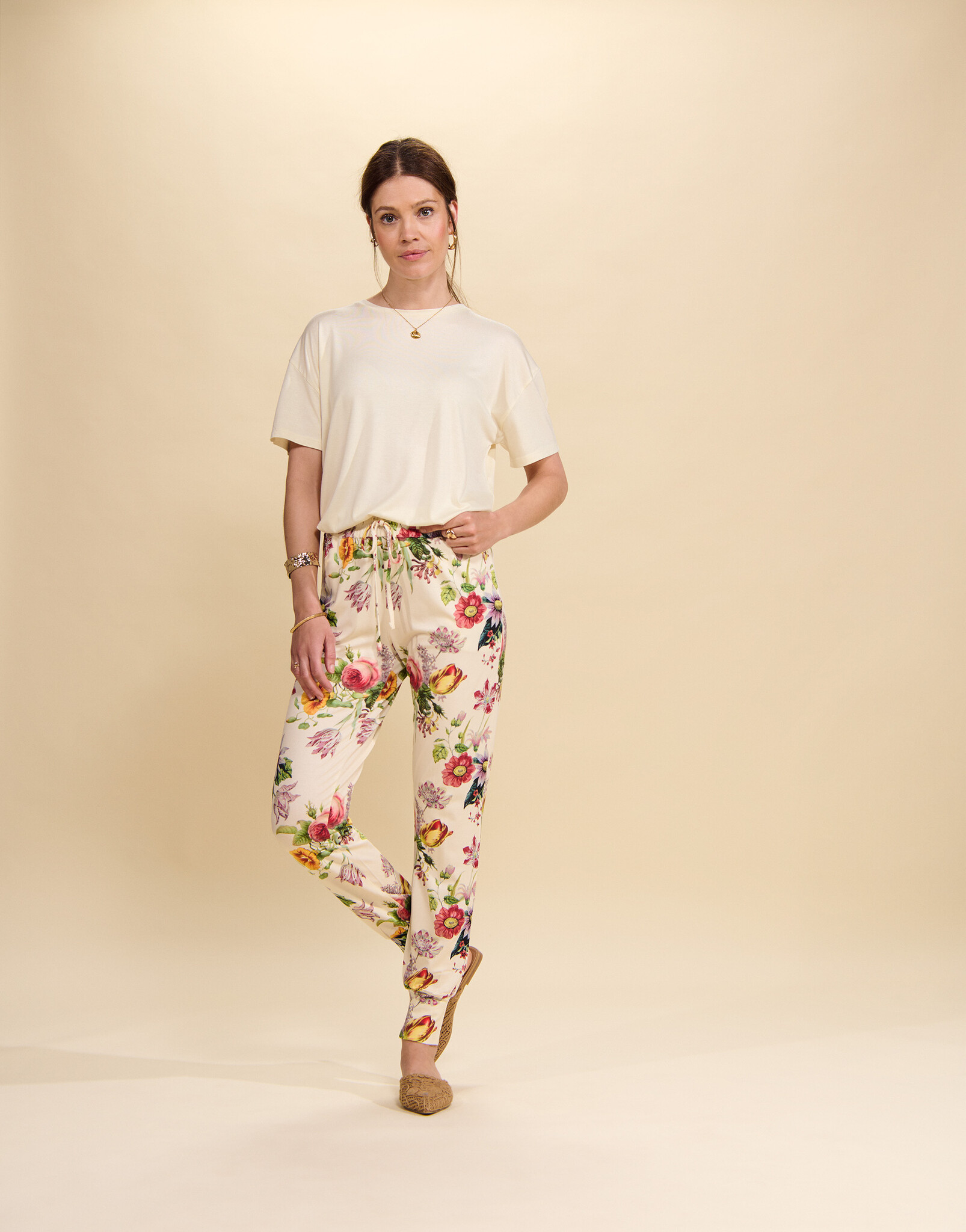 Essenza  Essenza Jules Florea lange broek S-XXL vanilla
