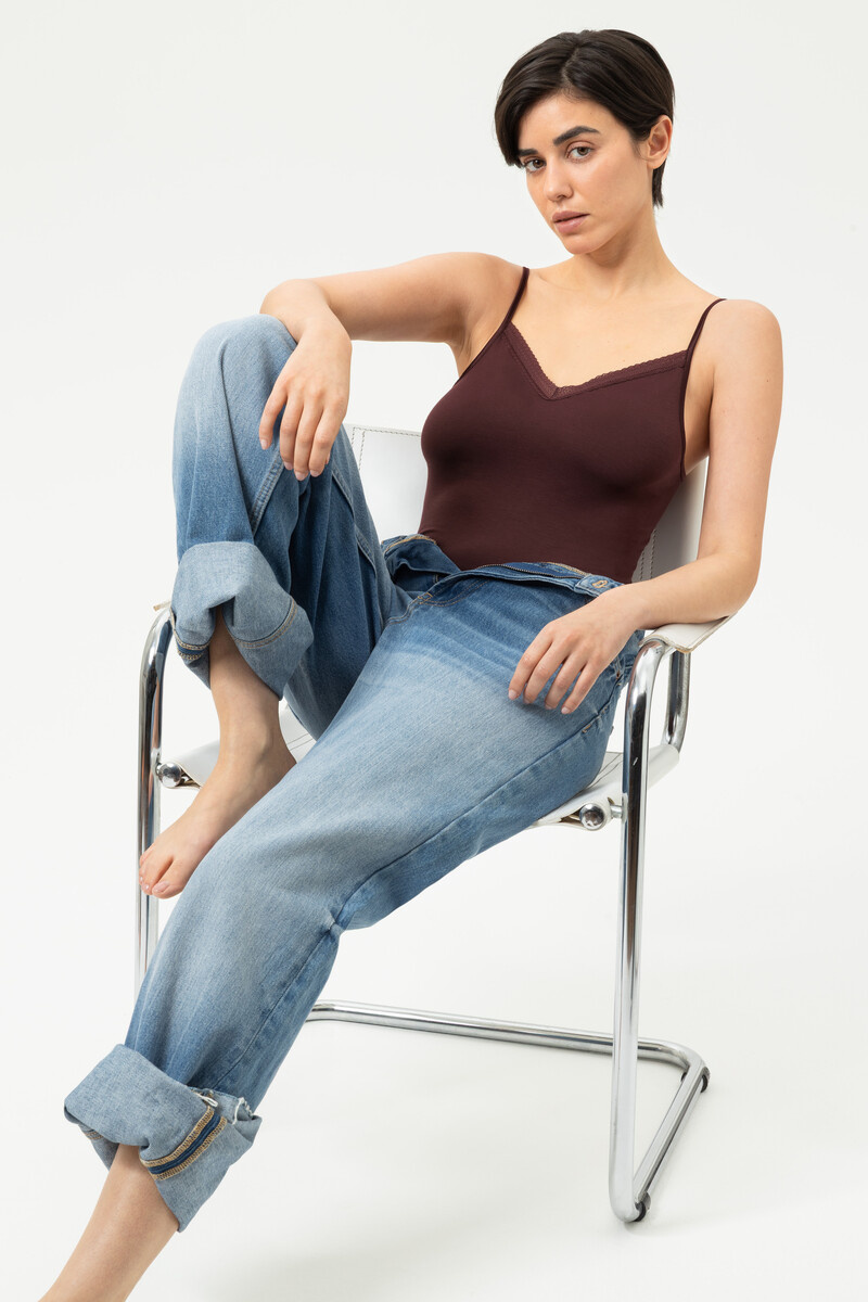 MEY May Spagettitop S-XL hot maroon