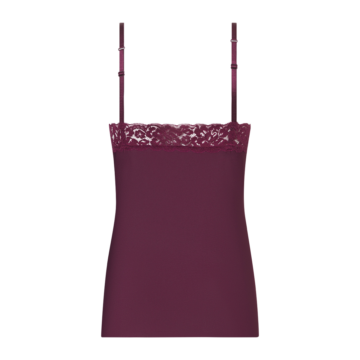 Ten Cate Ten Cate Secrets spaghetti top lace S-XL cherry burgundy
